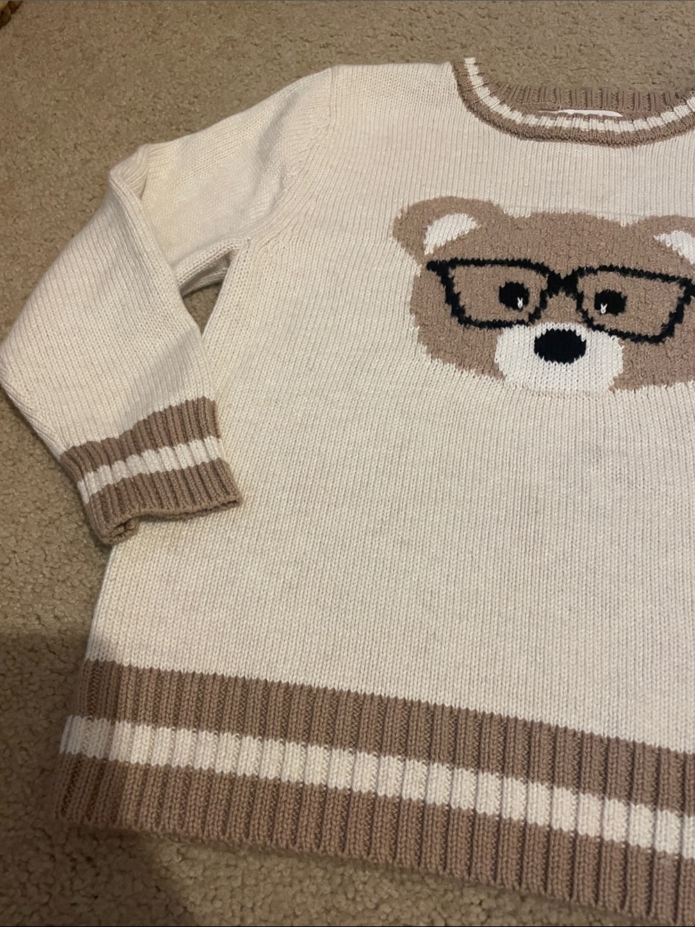 Cat & Jack Boys Bear Sweater - Picture 2 of 5